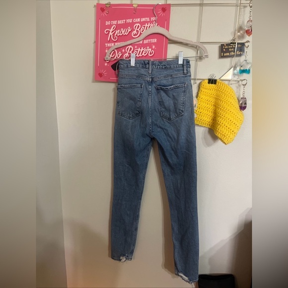 Agolde Jeans Womens 24 Denim Nico High Rise Slim Button Fly Organic Cotton Blend - Picture 4 of 5